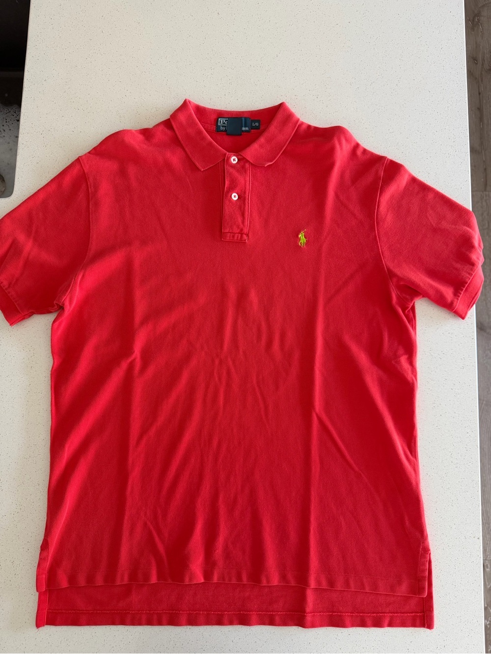 Polo by Ralph Lauren Red Short-Sleeve Polo with Yellow Logo